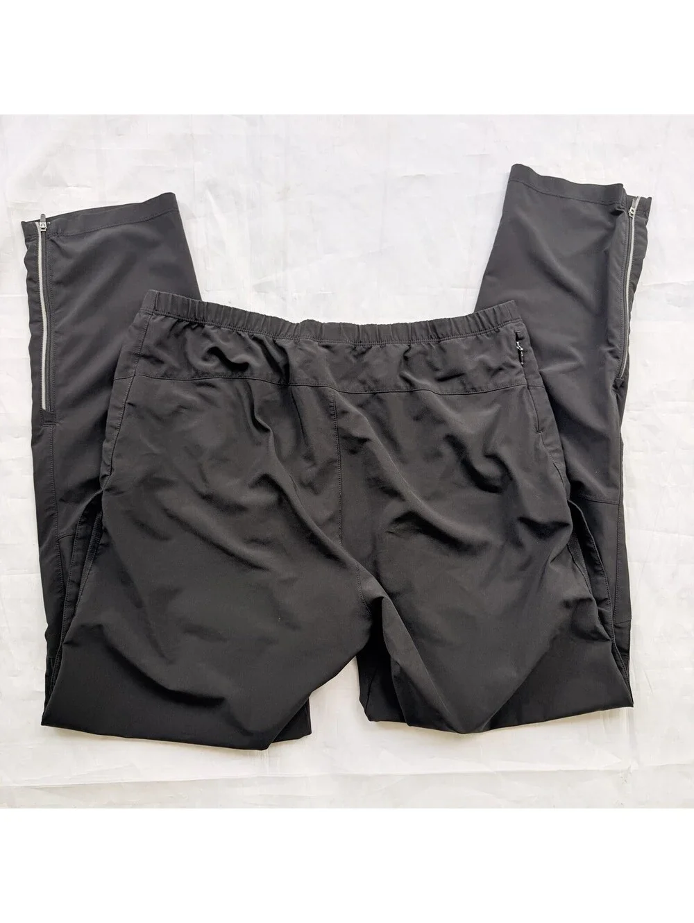 The North Face Windbreaker Pants Men’s Medium Black Ankle Zip Hiking Running